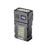 【WARSUN DC08】小型LEDミニフラッシュライト キーチェーン付き、ポケットフラッシュライト 充電式高速充電バッテリー マグネット式＆背面クリップ＆帽クリップ付き、注目の側面ライト、4色の光モード、ミニ作業灯としても使用可能