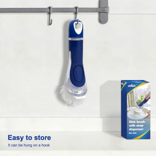 Image of CELOX Dish Brush with Soap Dispenser, Soap Brush for Kitchen Sink