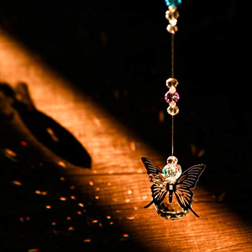 Weisipu 796AM3@#USS Crystal Hanging Decorations - Hanging Ornament Crystals Butterfly Suncatchers With Clear Crystal Ball For Home, Office, Garden Decoration thumb #3