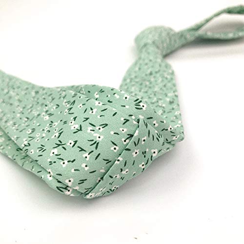 Image of Mantieqingway Men's Cotton Floral Neck Tie 2.56'' Printed Skinny Tie