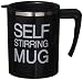 OliaDesign Self Stirring Coffee Mug, Black
