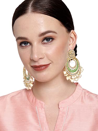 Image of Peora Traditional Indian Ethnic Earrings Jewellery Set Gift for Women Girls