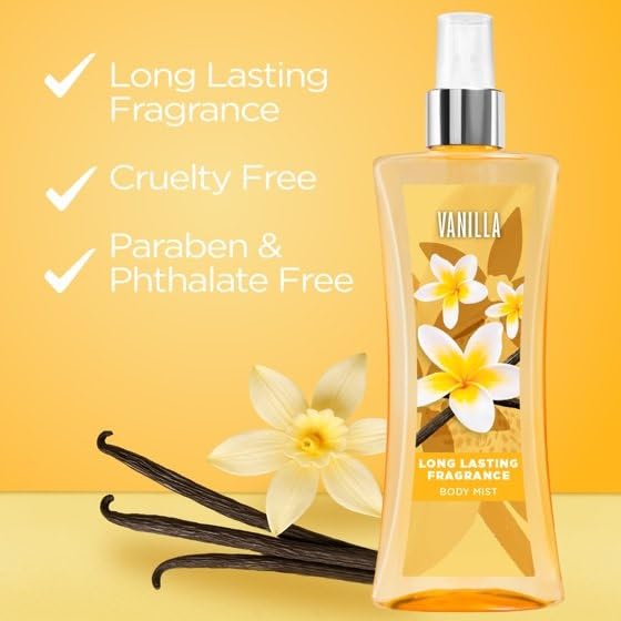 Vanilla Fragrance Body Mist Spray for Women - Floral Scent