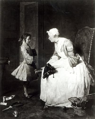 Art mural la gouvernante de Jean Baptiste Simeon Chardin peinture poster 60x90