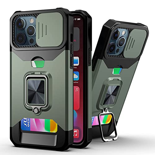 Coque iPhone XR protège objectif coulissant et porte-carte vert pour voyage
