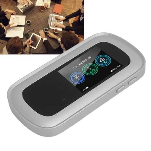 Hotspot Móvil 5G WiFi6 LTE, Enrutador 5G con Ranura para Tarjeta SIM, Módem de Cobertura Internacional, Dispositivos de Internet Portátiles para Viajes, 16 Usuarios, Pantalla a