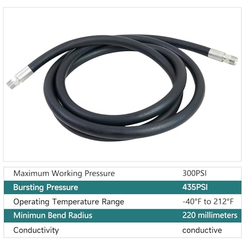 Image of 3 /4 Inch x 10 Foot Fuel Transfer Hose with 3 /4 inch Inch Dual NPT Threads Connecter male NPT fittings Compatible with All Electric Fuel Pumps for Dispensing Diesel Fuel,Gasoline,Kerosene Biodiesel