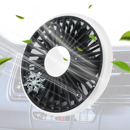 YNPQTDS Ventiladores de ventilación de automóvil, ventilador USB alimentado - Ventilador de enfriamiento de aire de aire alimentado por USB | Pequeño refrigerador con luz, dispositivo de ventilación