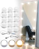 DLOMT LED Vanity Mirror Lights,Hollywood Style 14 Dimmable Bulbs Stick On for Makeup...