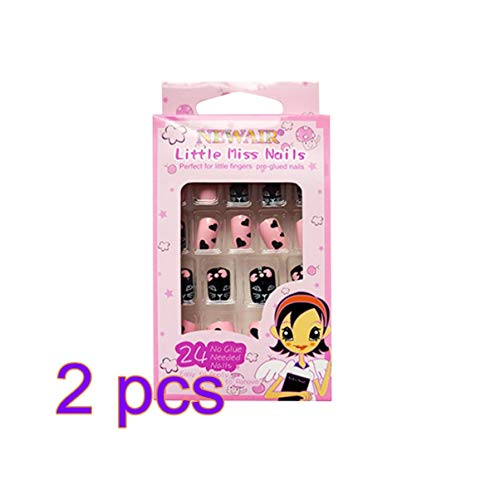 Minkissy 48Pcs Unghie Finte Carine Copertura