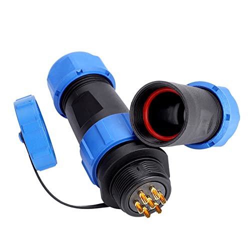 Conector de Aviación Plástico IP68 HUIOP 7 pines miniatura 6