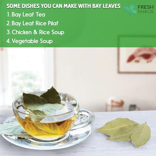 Image of FreshDrinkUS, Premium 18oz Dried Bay Leaves, 100% Natural & Pure from Bay Leaf, Bay Leaves Spice, Wildcrafted, Fresh Harvested, Bay Leaves For Cooking, Sugar-Free, Gluten Free, Caffeine Free, Vegan