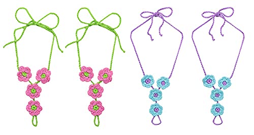 Jefferies Socks Girls Womens Beach Wedding Barefoot Sandals Crochet Cotton 2 Pair Pack