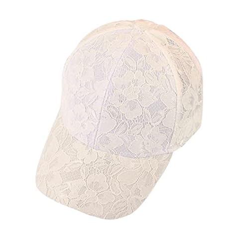 Baseball Cap Ultra Soft Sun-proof Women Lace Baseball Cap for Outdoor White Cover
