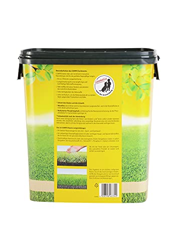 COMPO Rasendünger mit 3 Monaten Langzeitwirkung für Frühjahr und Sommer - tierfreundlich - Premium Rasen-Langzeitdünger - 8 kg für 320 m²,