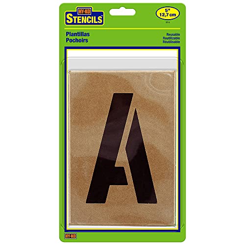 HY-KO Products ST-8 Number & Letter Stencils, 8 Inch, Tan