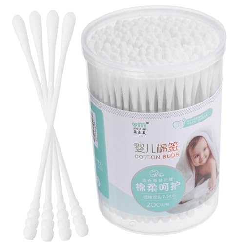 Beatifufu 2sets Swabs Makeup Tool Swab Safety Cleaning Buds for Care Beauty 200pcs*2