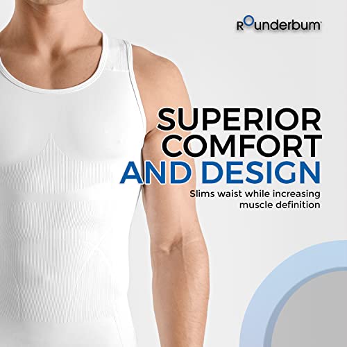 Rounderbum Seamless Compression Tank Top - 5 Colors - Men’s Shaper, Slims Waist, Improves Muscle Definition & Posture3