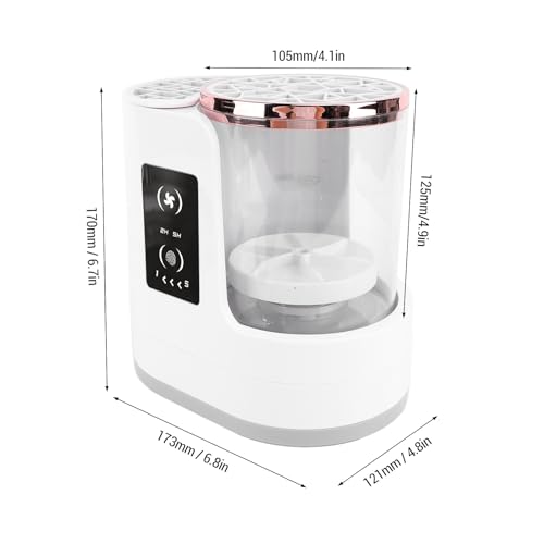 Máquina Limpiadora de Brochas de Maquillaje Eléctrica, 850 RPM 2H 5H Temporizador USB Lavadora y Secadora de Brochas de Maquillaje, Herramienta de Limpieza Automática de Brochas - imagen 8