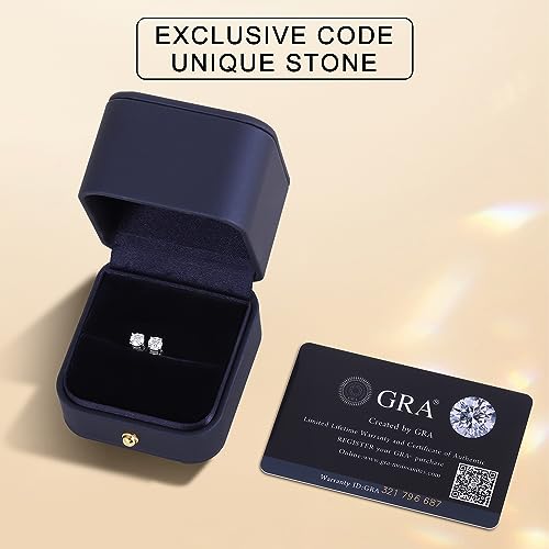 Moissanite Stud Earrings 1-4ct S925 Sterling Silver Earrings Moissanite Earrings Hypoallergenic Lab Created Diamond D Color Jewelry Gifts for Women Men Valentine's Day3