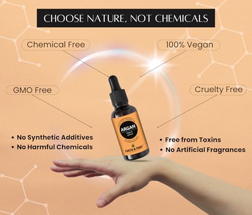 Image of Earth N Pure Argan Oil for Hair Styling, Hair Growth, Hairfall Control - Natural and Therapeutic Grade 200 ml