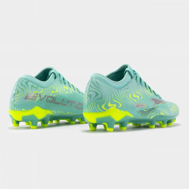 Joma Soccer Boots Firm Ground, 6.5-11 - Professional Cleats - Microfiber Upper, Chrome Sole, Heel Reinforcement, and Sock-Like Fit - Evolution Cup FG