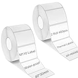 M110 Thermal Labels, 1.57''x1.18'' (40x30mm) Holographic Thermal Sticker 460pcs Compatible with Phomemo M110/M221/M220/M120/M200 for Barcode/Address/Mailing/Logo/Business/Home Tag (2 Rolls)