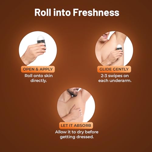 Image of Wild Stone Explore Anti-Odour Roll On For Men, 50ml | Up to 72-Hour Odour Control | Infused with cedarwood oil and Vitamin C | Skin Friendly & Itch Free Deodorant Roll On | Long-Lasting Freshness