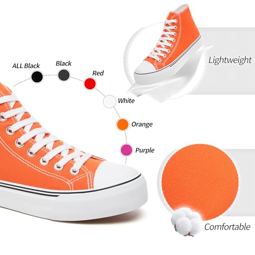 Image of yageyan Womens High Top Canvas Sneakers Lace up Fashion Shoes for Women Casual Classic