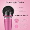 TONOR Cardioid Dynamic Vocal Microphone, Wired Vocal Mic with Integral Pop Filter and Spherical Mesh Grating, Handheld Mic with Noise Reduction, 6.35mm XLR Output, Singing, Stage, D58 Pink #1