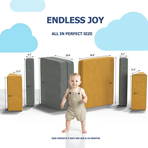 Kieperi Cozy Couch Soft Kids Sofa, Indoor Play Set Couch For Creative Toddlers, Free Combination Kids Couch For Playroom And Bedroom #TOP2