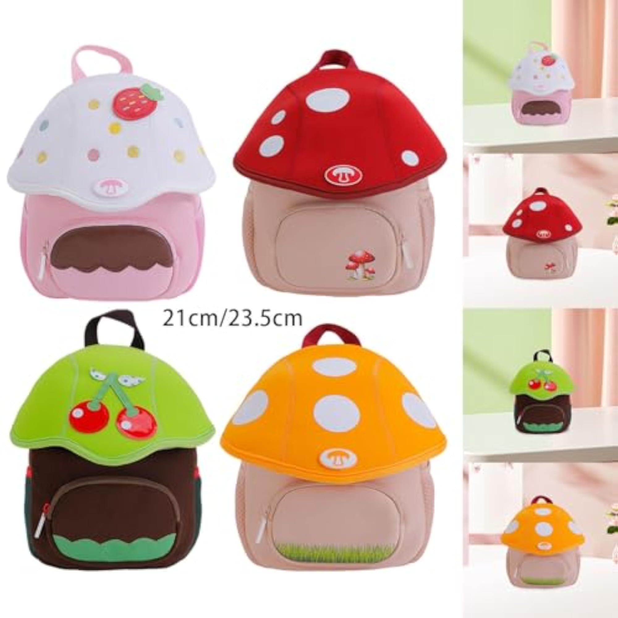 Adorable Fashion Kids Backpack Daypack, Kindergarten Bag, White