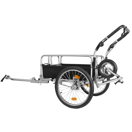 Heavy-Duty Bike Cargo Trailer, 3-in-1 Convertible Stroller & Pull Cart W/110lb Capacity, Steel Frame, 20" Wheels & Suspension for E-Bikes by VroomAuto - Image 6