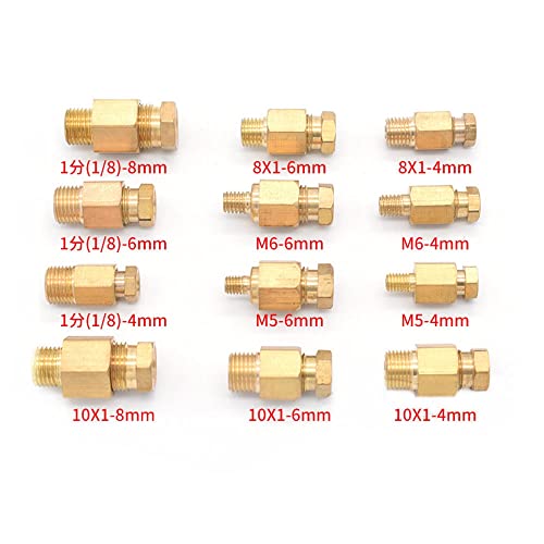 Accesorio de tubería de acero inoxidable con conector de compresión y casquillo de 6mm M5 5