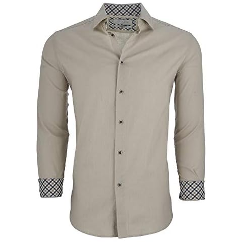 Suslo Couture Tom Baine Men Linen Performance Long Sleeve Button Down Brown Cover