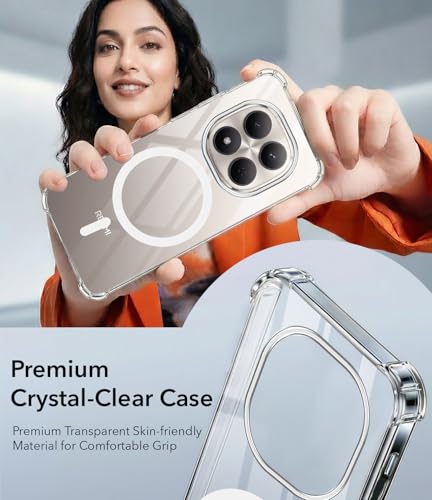 Image of Jkobi Shockproof Crystal-Clear Back Cover for Xiaomi Redmi Note 15 Pro 5G (Magsafe Wireless Support | Drop & Camera Protection | Hard Polycarbonate)