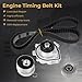 BHB Engine Timing Belt Kit Tensioner with Water Pump Compatible with Chevy Cruze Sonic Aveo Aveo5 2009-2018 Pontiac G3 2009-2010 Saturn Astra 2007-2008 1.6L 1.8L Replaces TCKWP338
