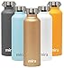 MIRA Alpine Stainless Steel Vacuum Insulated Water Bottle with 2 Lids | 25 oz (750 ml) | Champagne