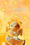  Agenda scolaire journalier 2025-2026-Thème animaux - Poussin - Orange (13.34x20.32 cm) 1 page par jour