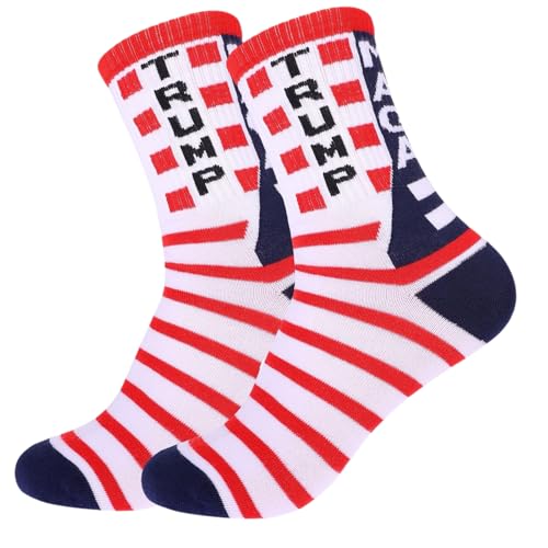 SLOUFIOL America Great Again MAGA Socks Republican Socks Novelty President Merchandise Gift for Men Women