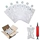 200 Stück Luftpolsterkissen Verpackungschips Transparent 10x15 cm/3.94x5.91inch Verpackungsmaterial​​ mit Pumpe für Versandtransport, ​​Bubble Wrap​​ Alternative für Zerbrechliche Gegenstände