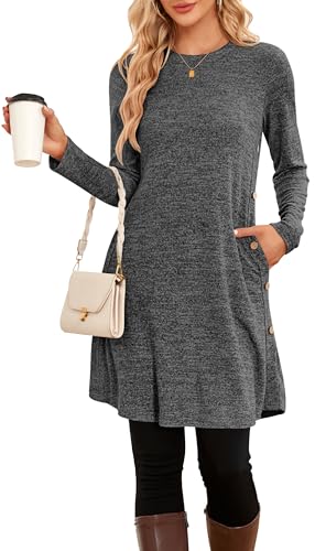 SENBATU Pulloverkleid für Damen, Frühling, Herbstkleid, Lange Ärmel,...