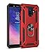 Funda Samsung A6 Plus 2018/A605/J8 2018 + Protectores de Pantalla,con Anillo Soporte,2in1 Dura PC + Suave TPU Silicona Carcasa Híbrido Armadura Bumper Case Cover para Galaxy A6 Plus 2018/A605/J8