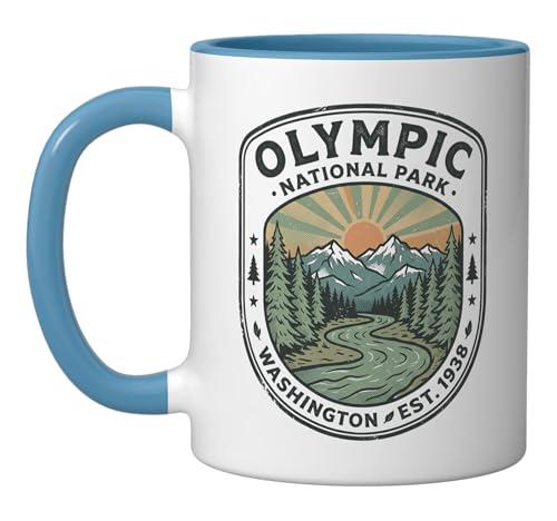 Taza de cerámica estilo vintage Washington 11 oz miniatura 1