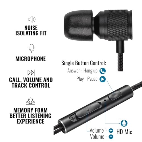 LUDOS Ultra Kopfhörer – In Ear Kopfhörer mit Memory Schaum & Headset Funktion ✪ - 2