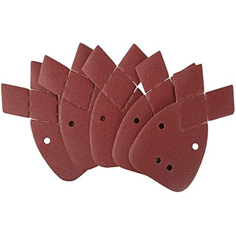 Lavieva Black Decker Mouse Sander Pads,50pcs Mouse Palm Sander Detail Pads Sandpaper,Mouse Sanding Sheets Assorted 40/60/ 80/120/ Grits to Fit Black and Decker Detail Palm Sander Cover
