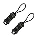 TOPTACPRO Tactical Zipper Pull Cord Hook Handle Replacement Zipper Pulls Tab 2PCS Zipper Puller for Hiking Shooting Airsoft Outdoor Activities (B:Multi-camo Black)