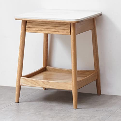 Table d'appoint de canapé gain de place avec double étagère de rangement - 3