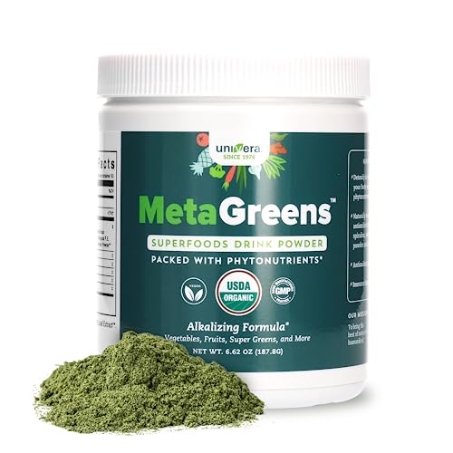 Univera-Metagreens-Green-Superfoods-Blend-Powder-Smoothie-Mix-with-Organic-Spirulina-Vital-Antioxidants-Alkalize-Detoxify-Vegan-Non-GMO-30-Day-Supply