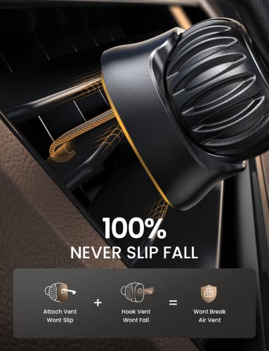 Lisen ZA-GUAN-Y26 Cell Phone Car Mount For Iphone [Enjoy Never Blocking], Universal Car Phone Holder Vent Phone Mount For Car [2 Hook Kit] Hands Free Phone Car Mount Fits Iphone 16 15 Pro Max Plus Samsung thumb #5